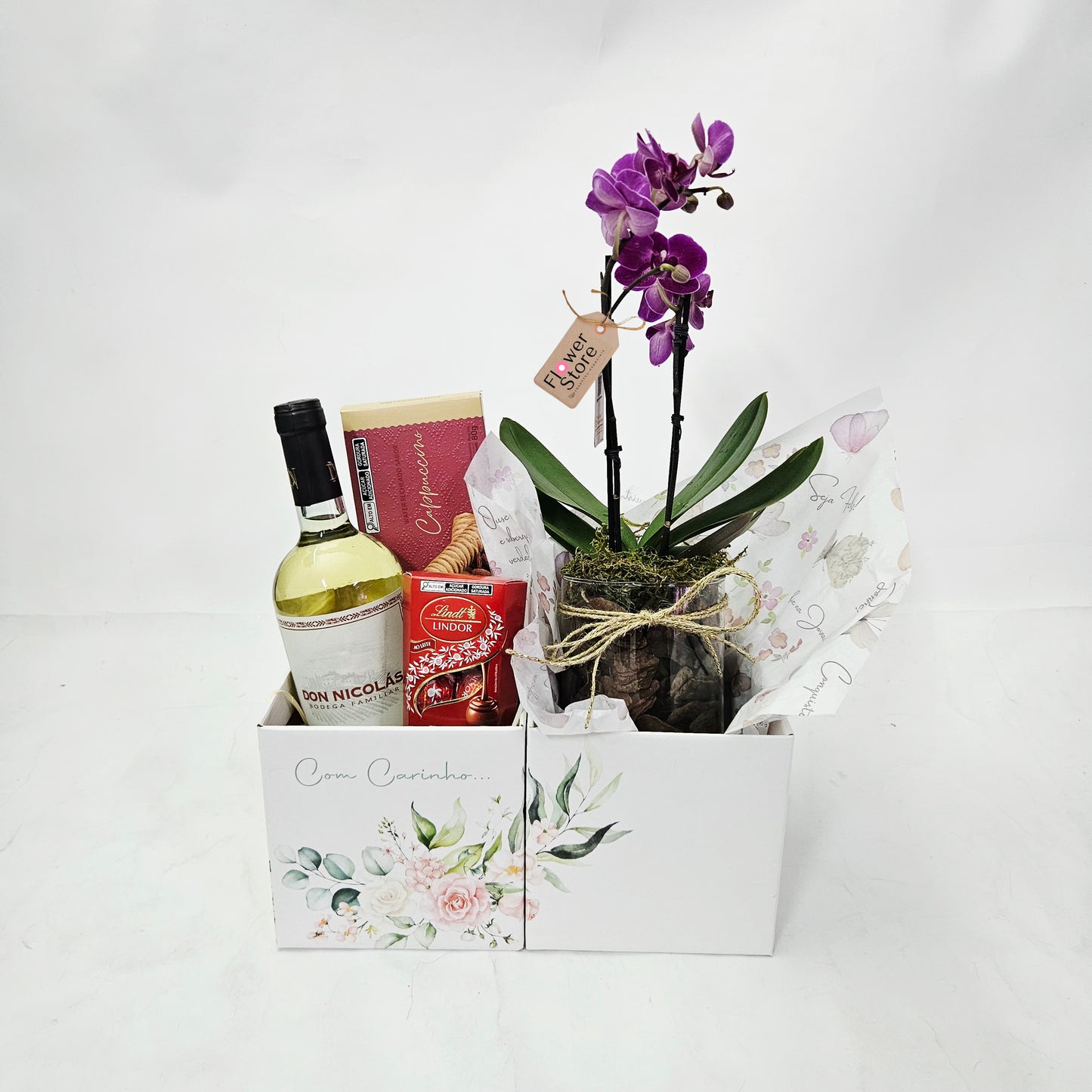 Orquídea Lilás com Vinho